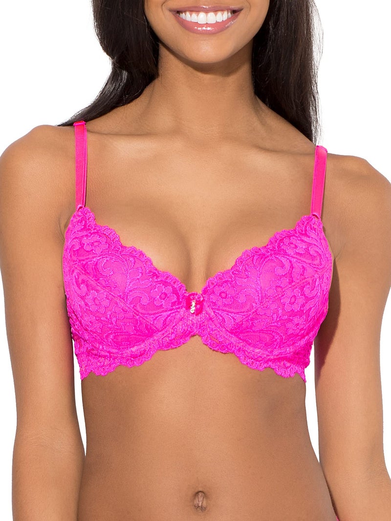 Smart & Sexy Womens Signature Lace Push-up Bra, Medium Pink, 36A - Image 1