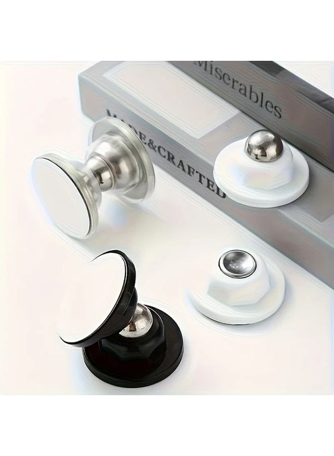 1pc Magnetic Door Stopper No Drill Installation Silicone Material White Black Red Design Wall Floor Mount Secure Hold Home Security Modern Aesthetic - Image 3
