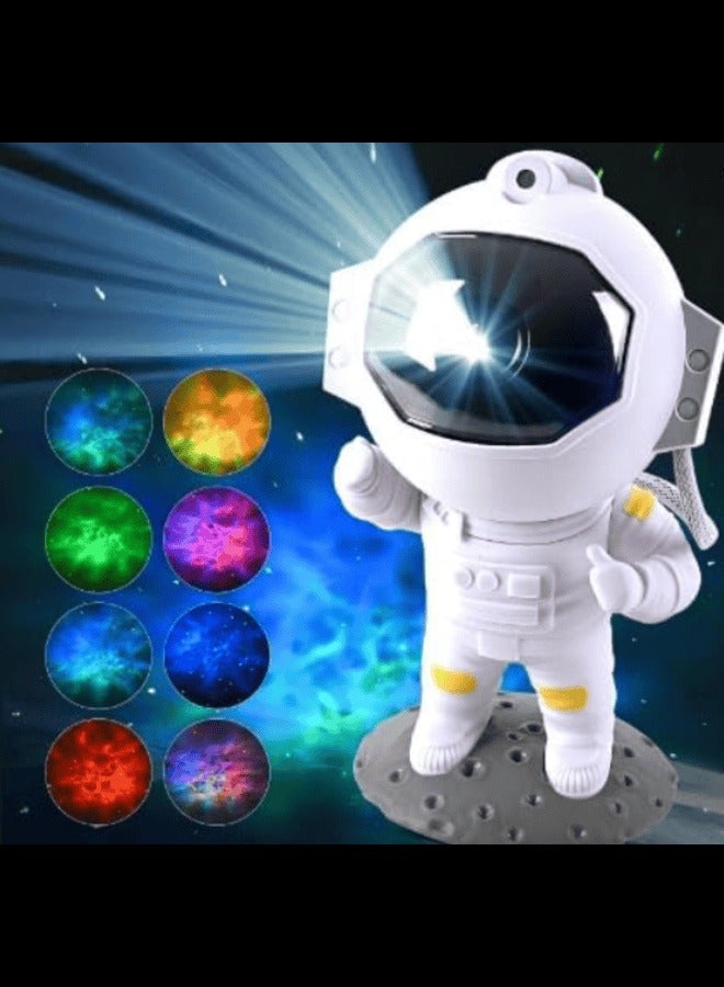 HFJ Astronaut Star Projector Galaxy Night Light – Space-Themed LED Lamp with 360° Adjustable Design, Remote Control, and Timer. Perfect for Kids' Rooms, Gaming Spaces, and Home Theaters. - Image 1