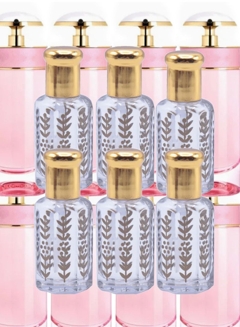 6 قطع عطر كاندي فلوريل ثابت وفواح عبوة اقتصادية 12 مل