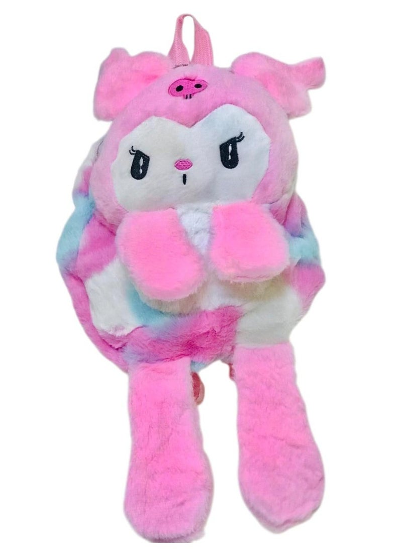 Kids Cartoon Plush Backpack – Single Zipper, Lightweight Design - Image 1