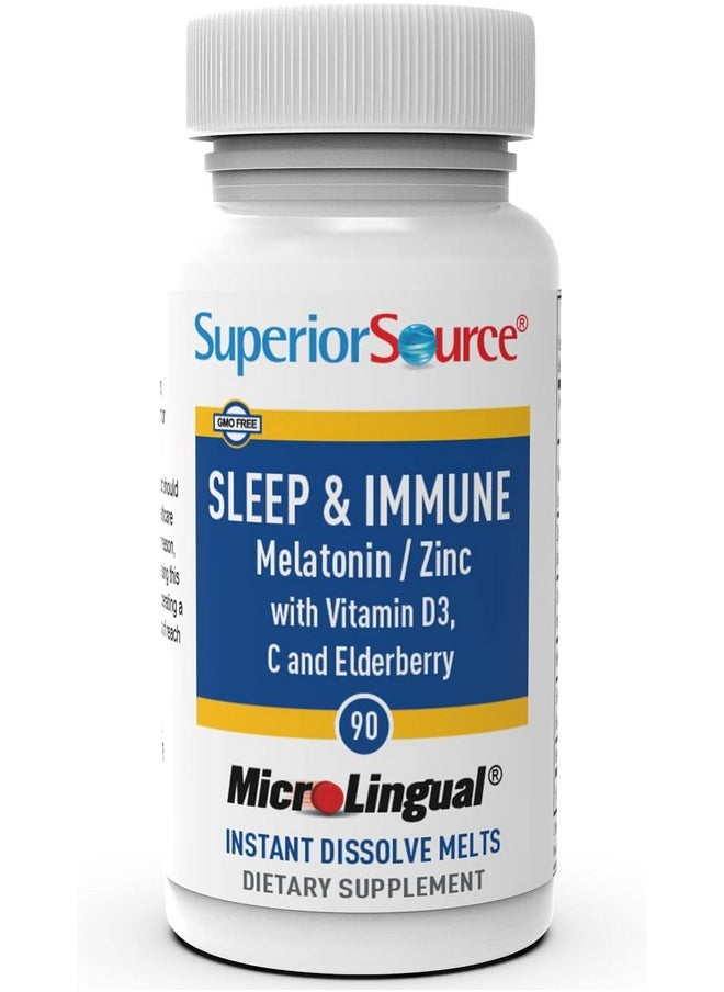 Superior Source Superior Source Sleep & Immune - Health Supplement - Supports Immune System & Better Sleep - Contains Vitamin C, Vitamin D3, Zinc, Melatonin & Elderberry Extract - 90 Instant Dissolve Tablets  - Image 4