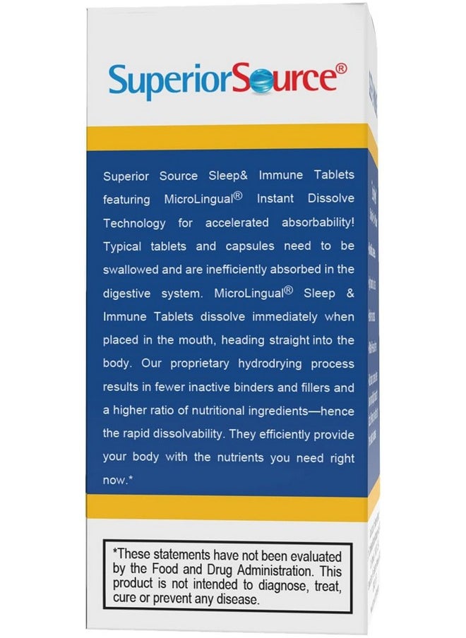 Superior Source Superior Source Sleep & Immune - Health Supplement - Supports Immune System & Better Sleep - Contains Vitamin C, Vitamin D3, Zinc, Melatonin & Elderberry Extract - 90 Instant Dissolve Tablets  - Image 5
