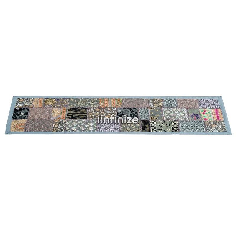 iinfinize y Embroidered Table Runner bedded Patchwork Ethnic Dinning Table Cover 16x48 Inch Living Room Festive Decor Indian Embroidered Table Cloth for Party Cafe - Image 3