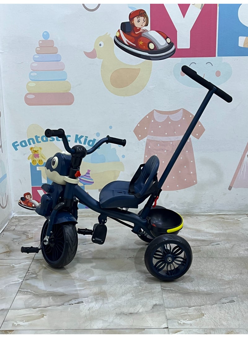 3-in-1 Dinosaur Ride-On Tricycle & Stroller with Parent Push Handle & Safety Harness for Toddlers  - Image 4