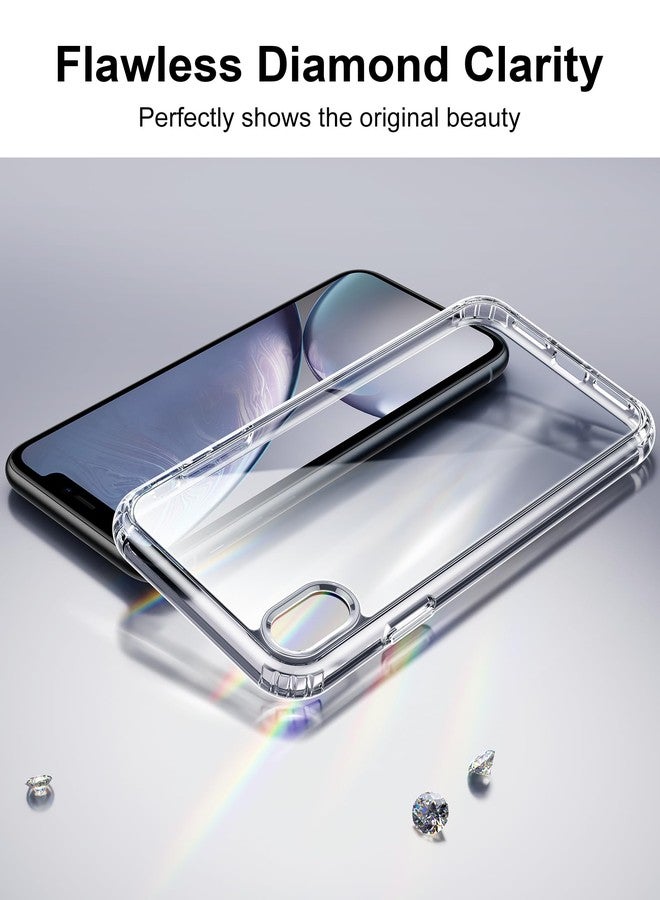 HOOMIL for iPhone XR Case Clear [Anti-Yellowing] Anti-Scratch Transparent Hard Back and Soft Edge [Military Grade Drop Protection] Shockproof Phone Cover - Crystal Clear - Image 3