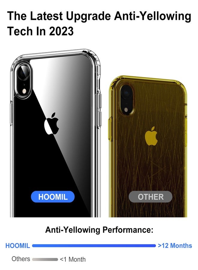 HOOMIL for iPhone XR Case Clear [Anti-Yellowing] Anti-Scratch Transparent Hard Back and Soft Edge [Military Grade Drop Protection] Shockproof Phone Cover - Crystal Clear - Image 4