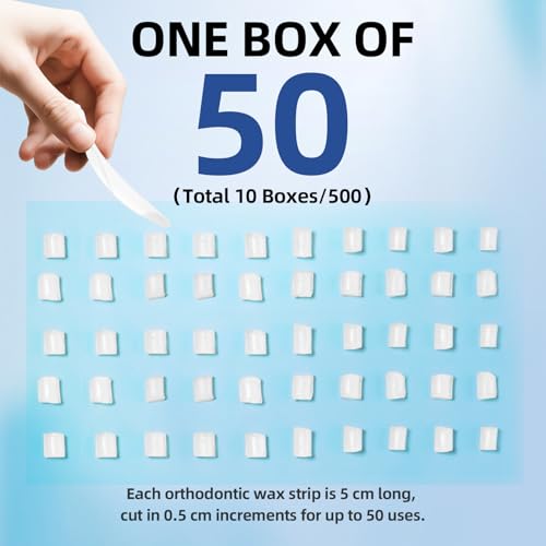 RAZOKO Orthodontic Wax for Braces Aligners Dental Wax Food Grade Orthodontic Wax Strips Precut Wax Dots - Image 3