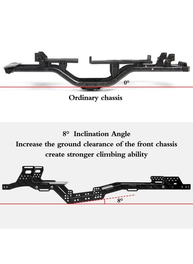 OGUNKE Ogrc Carbon Fiber Angled Skid Chassis Kit Low Center Of Gravity Chassis For Axial Scx24 Gladiator And Custom Builds Upgrade Part - Image 2