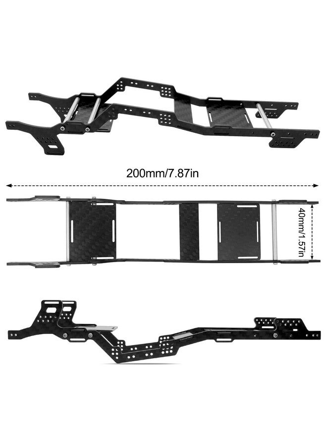 OGUNKE Ogrc Carbon Fiber Angled Skid Chassis Kit Low Center Of Gravity Chassis For Axial Scx24 Gladiator And Custom Builds Upgrade Part - Image 5