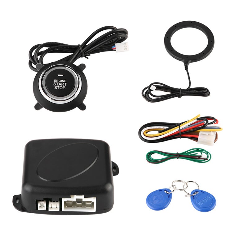 Universal Car Alarm Engine Push Button Start Stop System - Sound Light Alarm Super Lock Induction Function for Anti Theft Vehicle Protection - Image 2