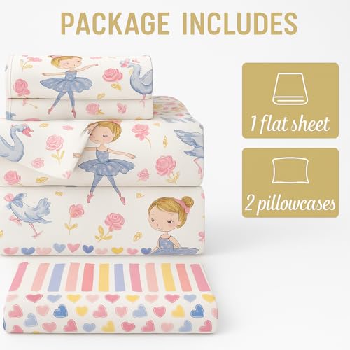 Bhoomi Impex Bed Sheets Brushed Microfiber Floral Patterned Sheet & Pillowcase Sets_King - 108x108 Inch, 1800 TC, White - Image 4