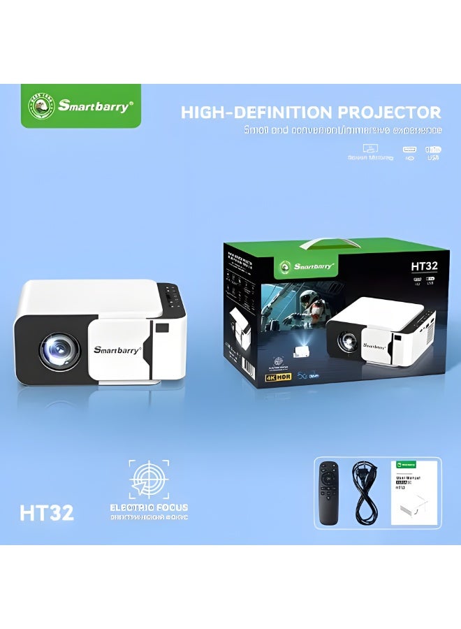 Smartberry 4K Ultra HD Portable Video Projector – Electric Focus, 180” Display Support, Local Stock, Compatible with TV Stick/HDMI/USB, Wireless Screen Mirroring for Home Theater - Image 4