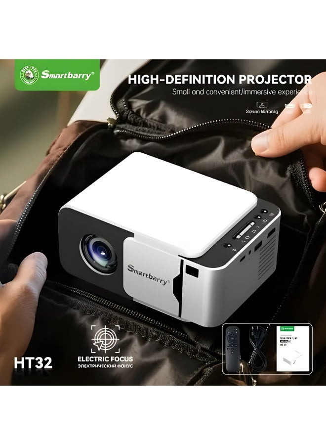 Smartberry 4K Ultra HD Portable Video Projector – Electric Focus, 180” Display Support, Local Stock, Compatible with TV Stick/HDMI/USB, Wireless Screen Mirroring for Home Theater - Image 2