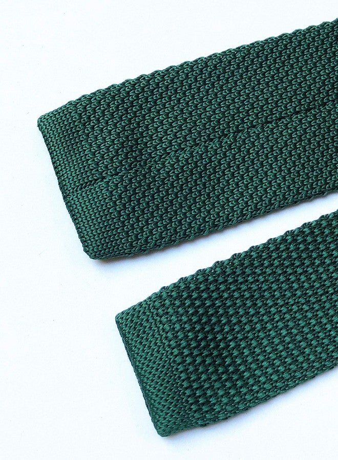 Secdtie ربطة عنق رجالية من سيكدتي، لون أخضر داكن، بتصميم أنيق وعصري، مقاس 2 بوصة، رفيعة ومحبوكة، هدية مثالية. - Image 3