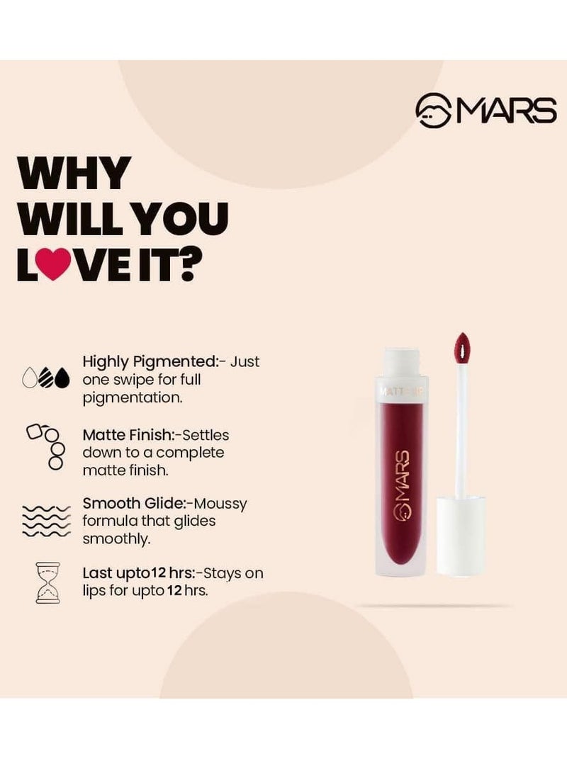 مارس لون شفاه سائل مطفي يدوم طويلاً، 4.5 مل 20 سيليبريتي ريد - Image 3
