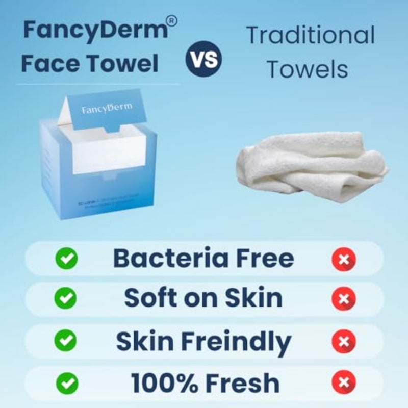 Face towels, Cotton pads, Face tissue, Disposable face towels, Facial tissue, Make up pads, 100 count - Pack of 2 - Image 3
