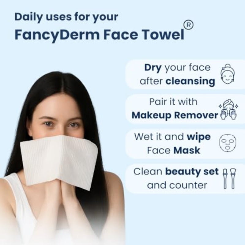 Face towels, Cotton pads, Face tissue, Disposable face towels, Facial tissue, Make up pads, 100 count - Pack of 2 - Image 5