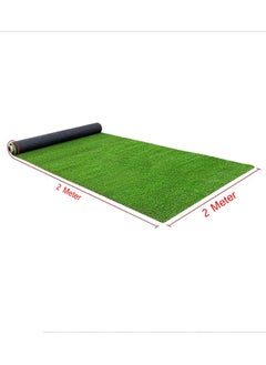 ماركة غير محددة سجادة عشب FFD عشب عشب صناعي للحدائق والمناظر الطبيعية للشرفة سجادة العشب الصناعي سميكة وهمية العشب وسادة الحيوانات الأليفة (2x2 متر)  - Image 4
