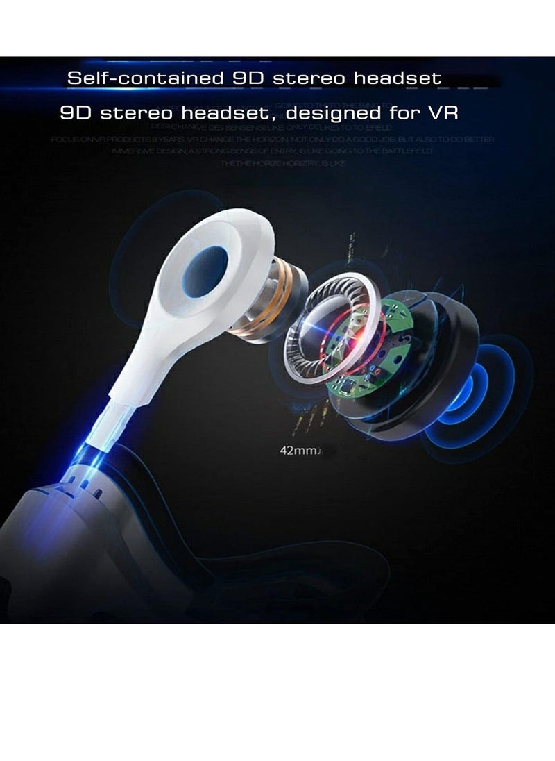 Generic - نظارات الواقع الافتراضي VR سماعة رأس ثلاثية الأبعاد جهاز Viar خوذة ذكية عدسات نظارات متوافقة مع الهاتف المحمول والهاتف الذكي وسماعات الرأس للأطفال والعائلة والأصدقاء هدايا - Image 1