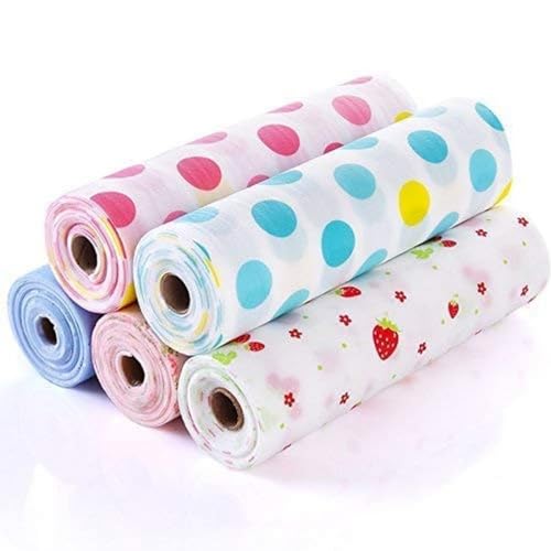 KRESHU Anti Slip PVC Kitchen Place Mat Antibacterial Waterproof Drawer Floral Printed Dustproof Shelf Liners for Refrigerator Cabinets Pantry Shelve Dresser & Desk Protector (Pack of 1)(60x300CM) - Image 1