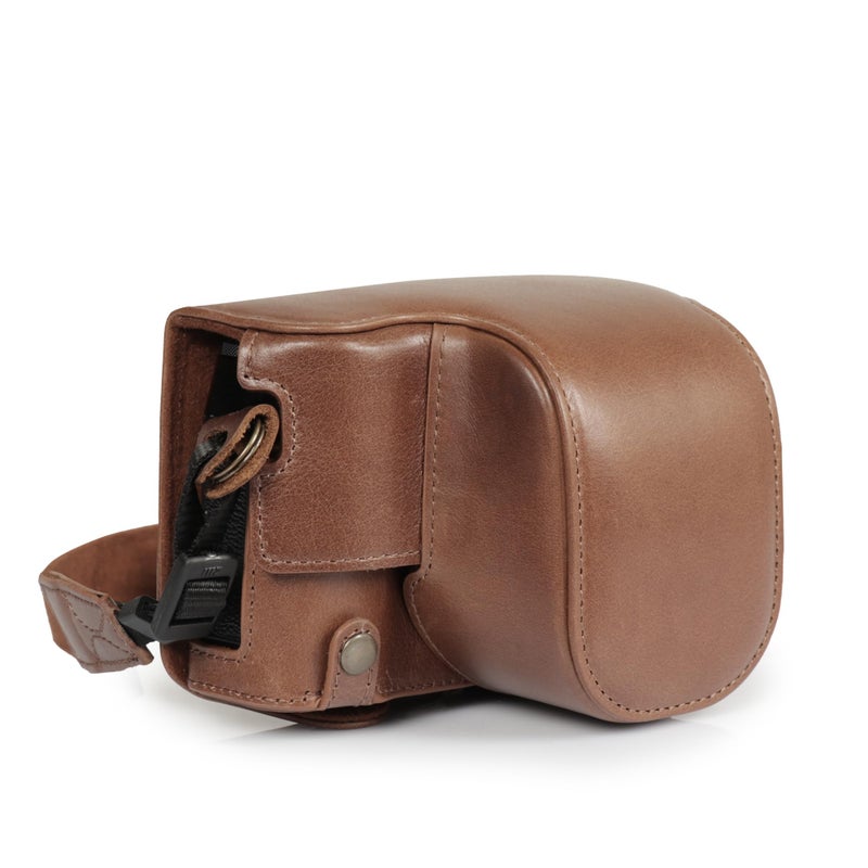 MegaGear Mega Gear Genuine Leather Camera Case for Fujifilm X100VI Stylish and Protective Brown - Image 2