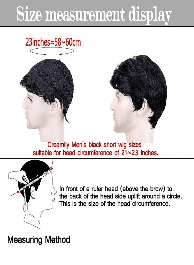 VIVIAN Men Full Head Synthetic Wigs For Men And Boys Natural Black & Cosplay Pack of 1 - Image 4