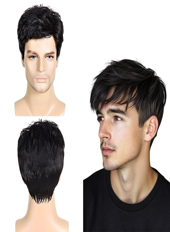 VIVIAN Men Full Head Synthetic Wigs For Men And Boys Natural Black & Cosplay Pack of 1 - Image 1