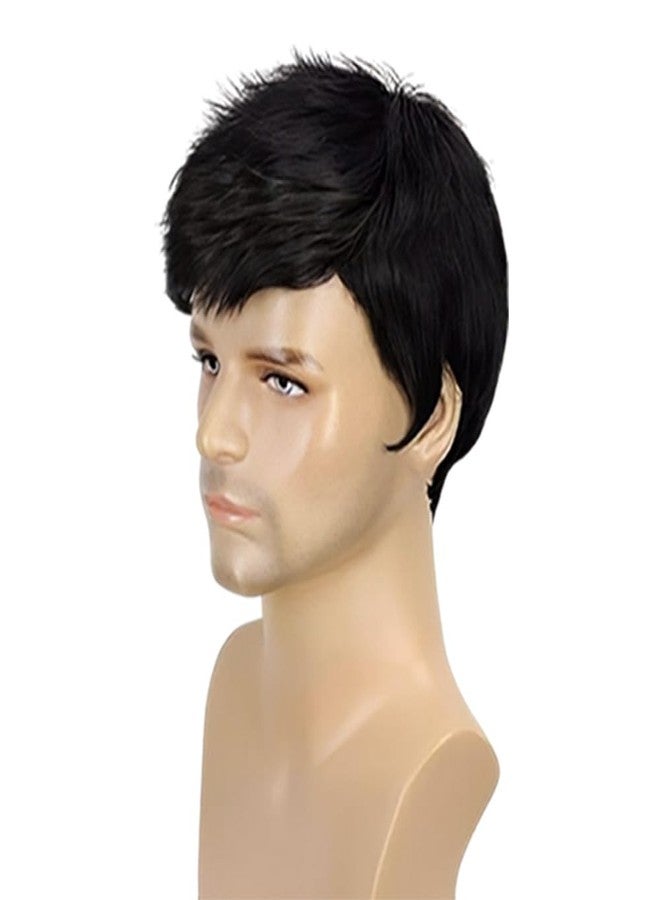 VIVIAN Men Full Head Synthetic Wigs For Men And Boys Natural Black & Cosplay Pack of 1 - Image 3