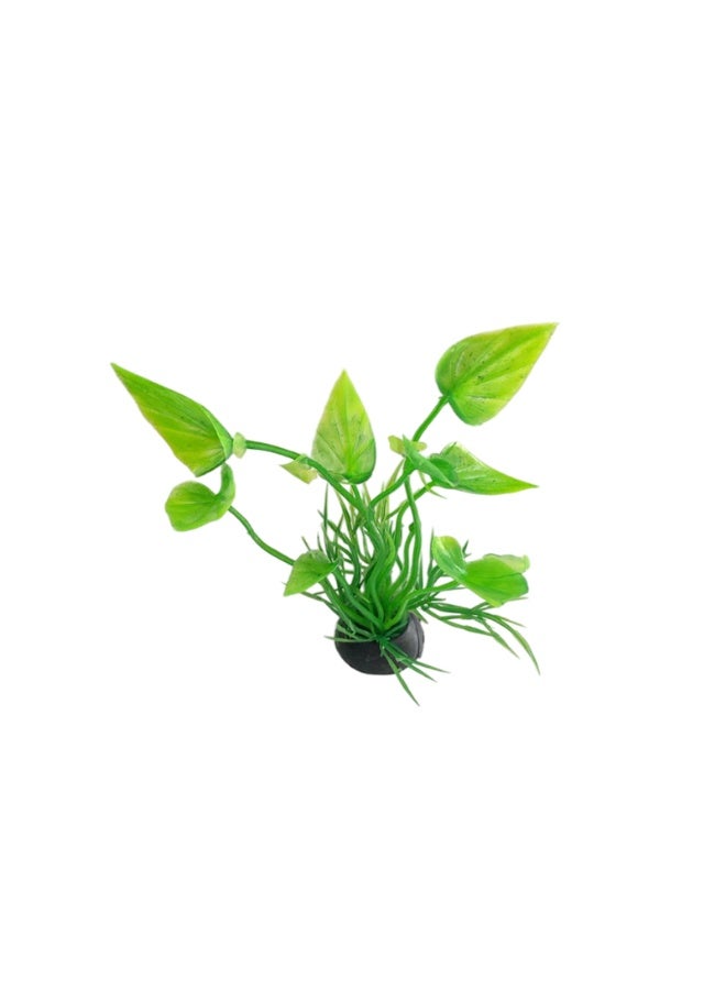 Tankii Aquarium Artificial Plant Bush Leaf Mixed Design - Image 1