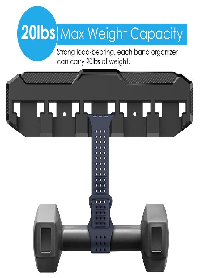 FULLIFE Compatible with 15 Slots Apple Watch Band Organizer Holder Storage and 5 Slots Apple Watch Case Organizer - Bracelet Holder Stand Watch Box for Men Women, Black - Image 3