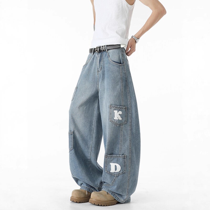 Unisex Classic Denim Jeans Loose Fit Daily Outdoor Wear - Image 5