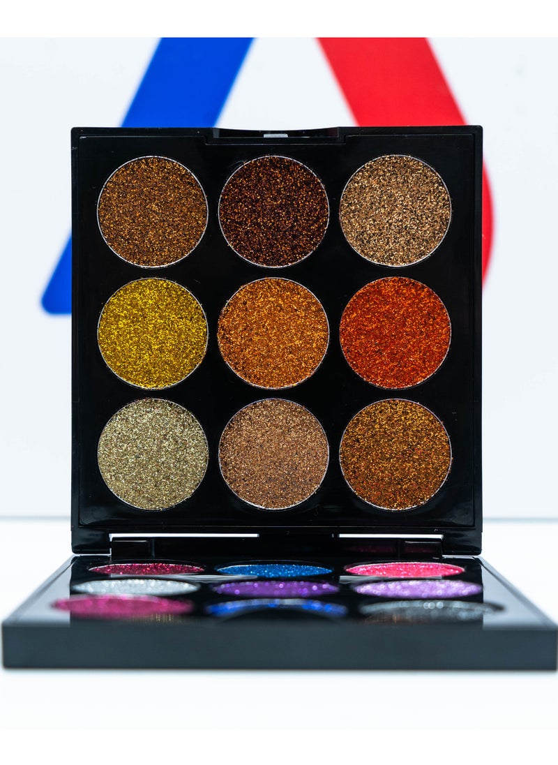 Carlla Rose Glitter Eyeshadow Palette Ultra Pigmented - 18 Color  - Image 1