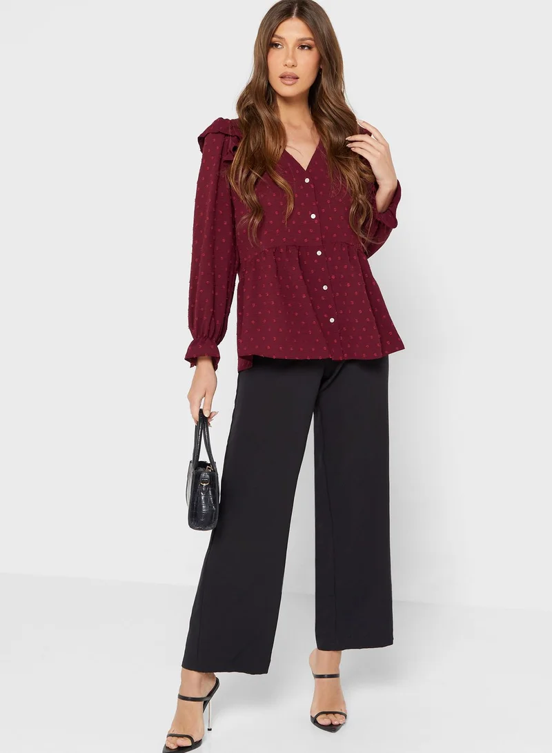 DOROTHY PERKINS Balloon Sleeve Button Down Shirt