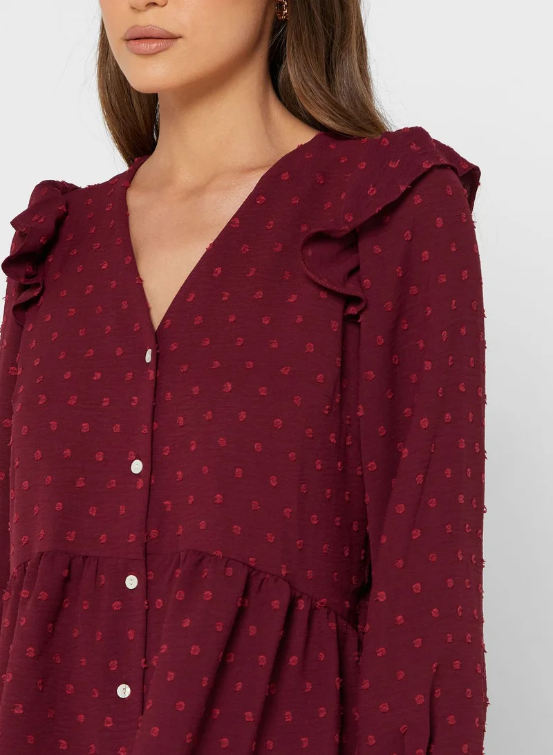 DOROTHY PERKINS Balloon Sleeve Button Down Shirt