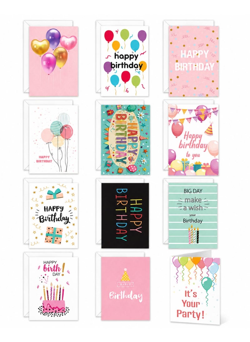 Capstro Birthday Greeting Cards Set – Cards with Envelopes for Handwritten Messages, Celebrations & Creative Gifting | Party & Craft Card Collection – Playful Design Style - Image 1