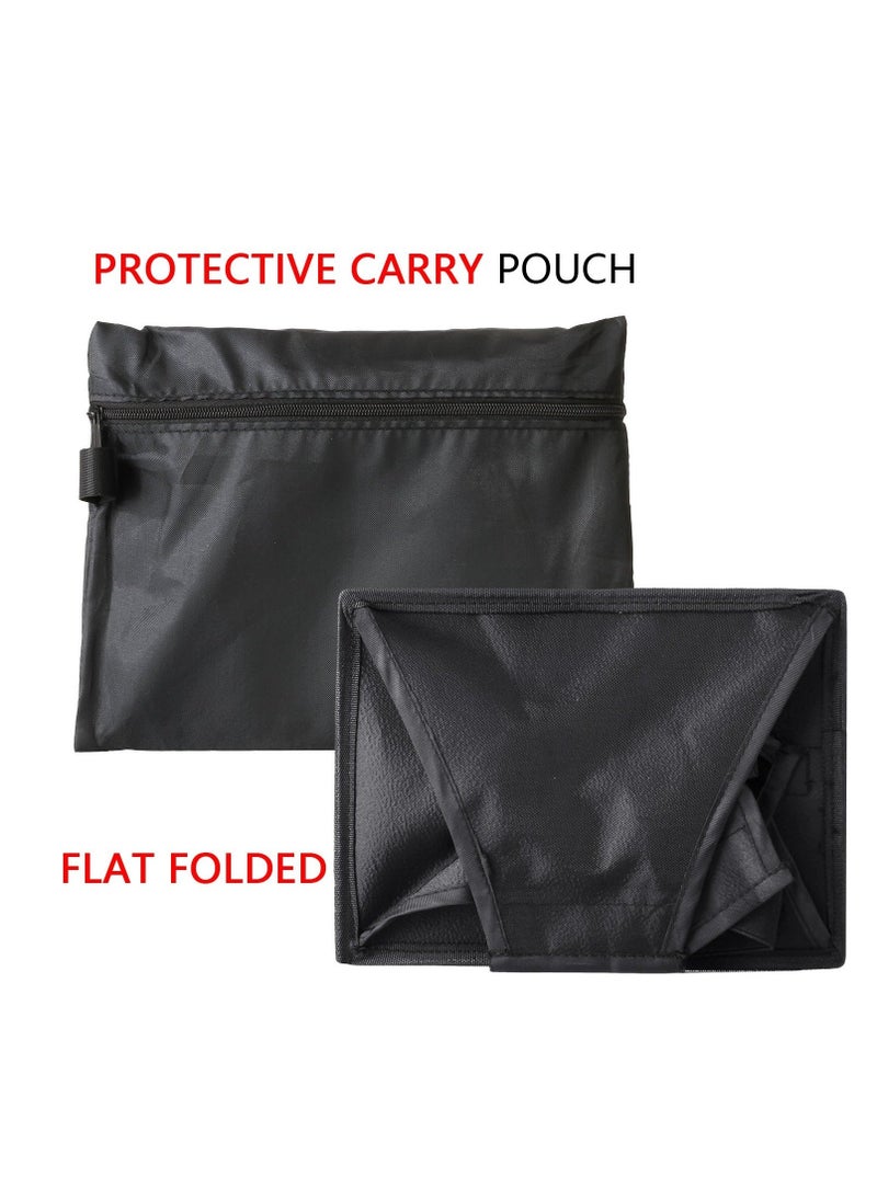 2 Pack Flash Diffuser Softbox Set Collapsible with Storage Pouch 8" Octagon and 8"x6" Rectangle Softboxes for Canon Nikon