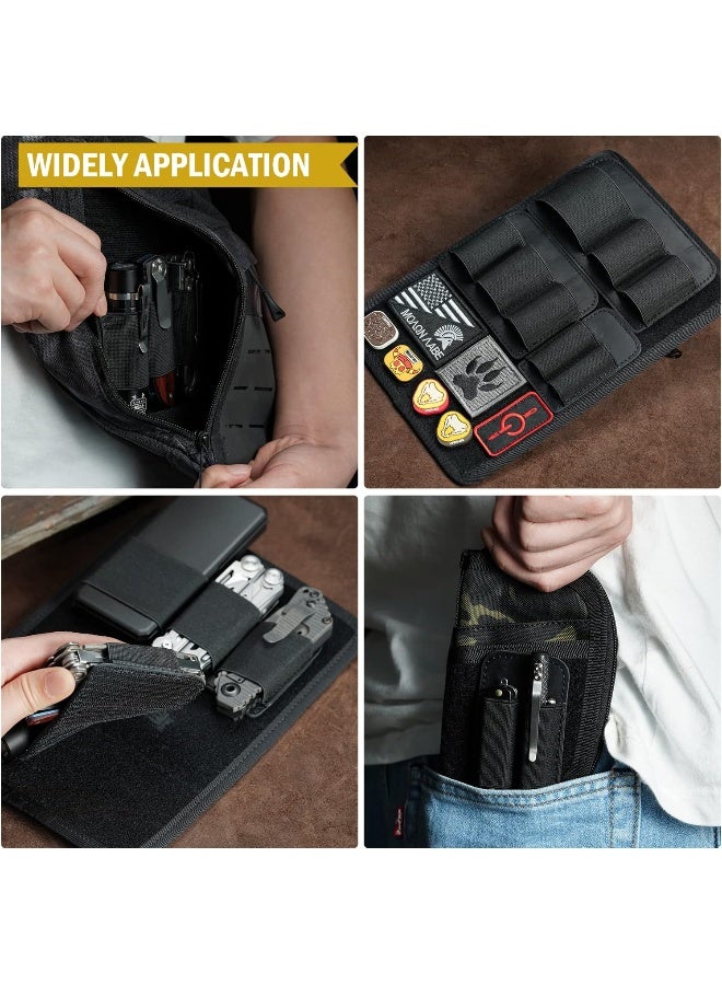 VIPERADE PL6 Tactical Modular Organizer, EDC Elastic Organizer Holder, EDC Insert Pouch Panel Hook Backed Accessories Holder, EDC Organizer Attachment for Backpack, Tactical Vest, EDC Bag (3pcs, SML)  - Image 4