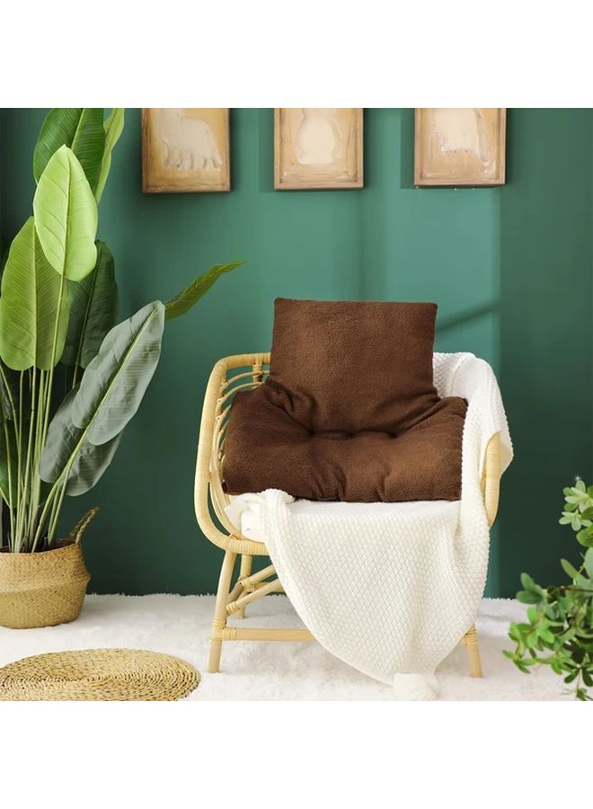 Coffee Lumbar Support Backrest Pillow Soft Fluffy Back Cushion For Recliner Chair Sofa Bed Corner Bay Window Office - Image 1