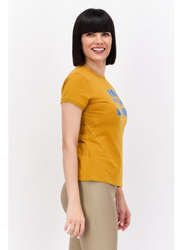 Brooks Women Sportswear Fit Short Sleeve Running Top, Mustard  - Image 2