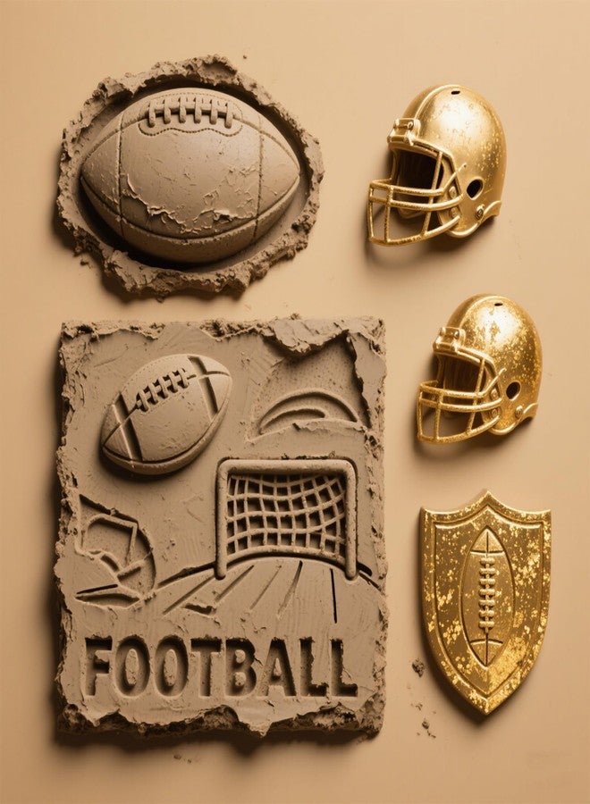 Caregene Rugby Football Fondant Silicone Mold Helmet Ball Chocolate Candy Molds For Cake Decorating Chocolate Gum Paste Clay - Image 4