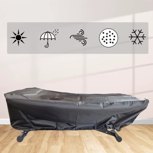 J&C JC Situp Bench Cover 420D Weight Bench Cover Waterproof Outdoor Situp Board Cover Workout Bench Cover Weight Bench Cover Outdoor Cover for Exercise Bench Incline Bench Cover Black 60x18x21in - Image 3