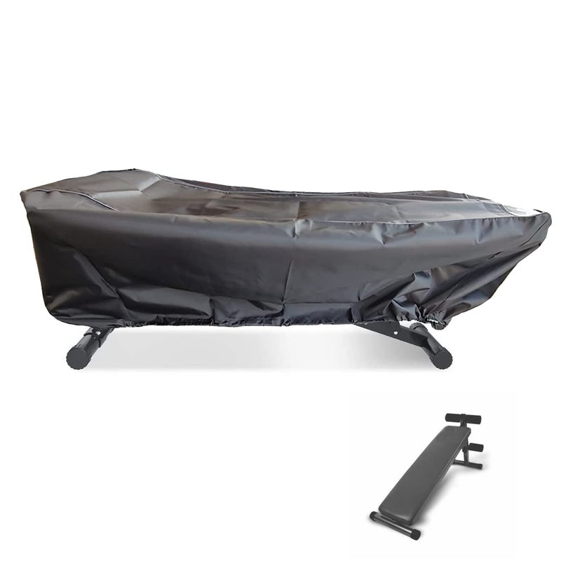 J&C JC Situp Bench Cover 420D Weight Bench Cover Waterproof Outdoor Situp Board Cover Workout Bench Cover Weight Bench Cover Outdoor Cover for Exercise Bench Incline Bench Cover Black 60x18x21in - Image 2