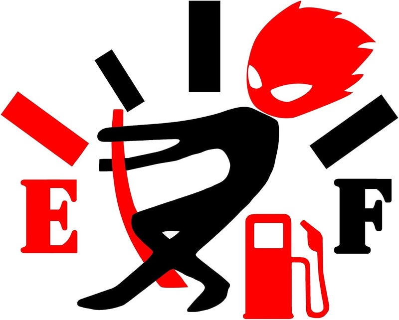 BPA Funny Car Stickers - Fuel Gauge Decals - Image 1