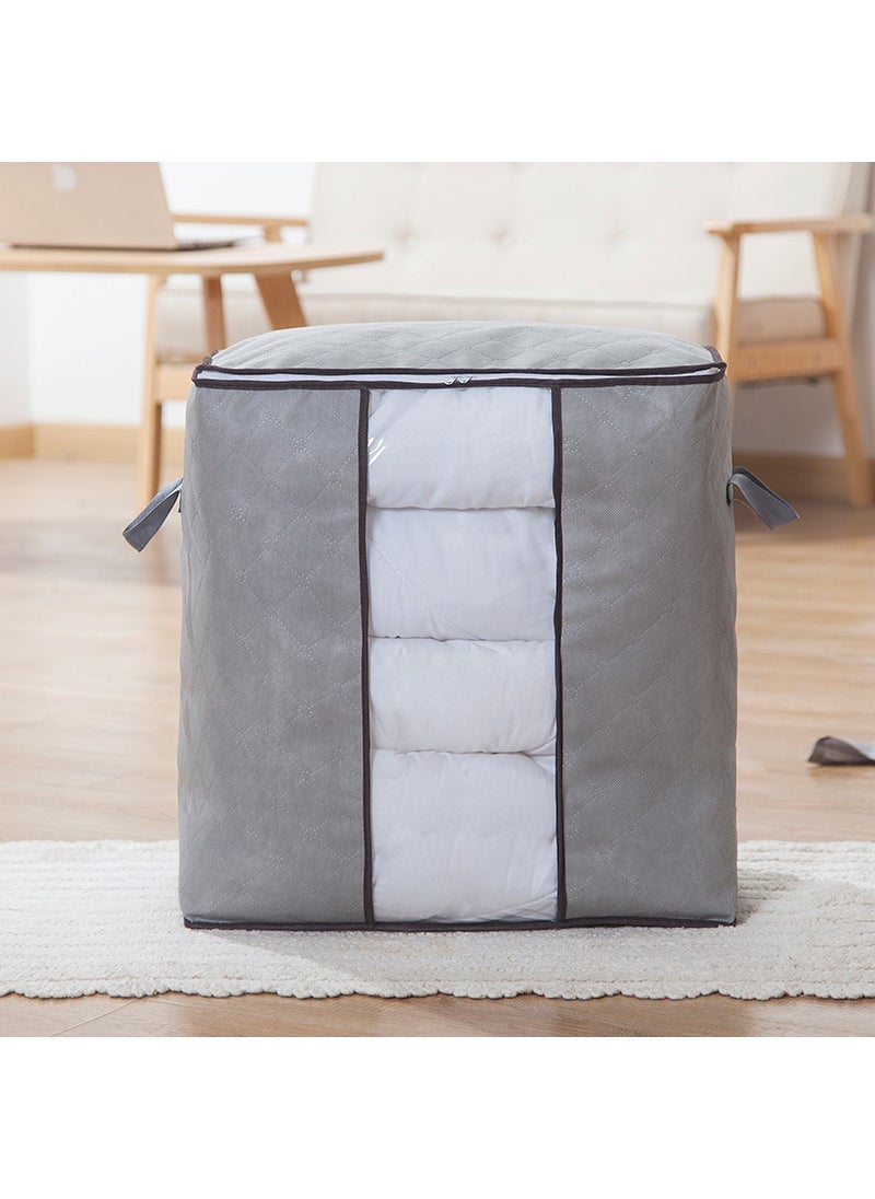 Storage bag moisture-proof mildew-proof clothes quilt finishing bag quilt clothing cloth bag moving packing bag artifact gray vertical