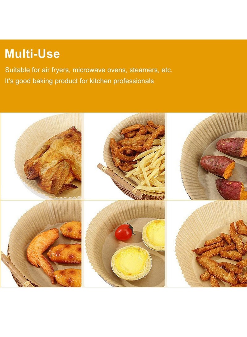 Disposable Paper Liner 100 Pcs Air Fryer Liners Non-stick Parchment Paper for Frying, Baking, Cooking, Roasting and Microwave - Image 4