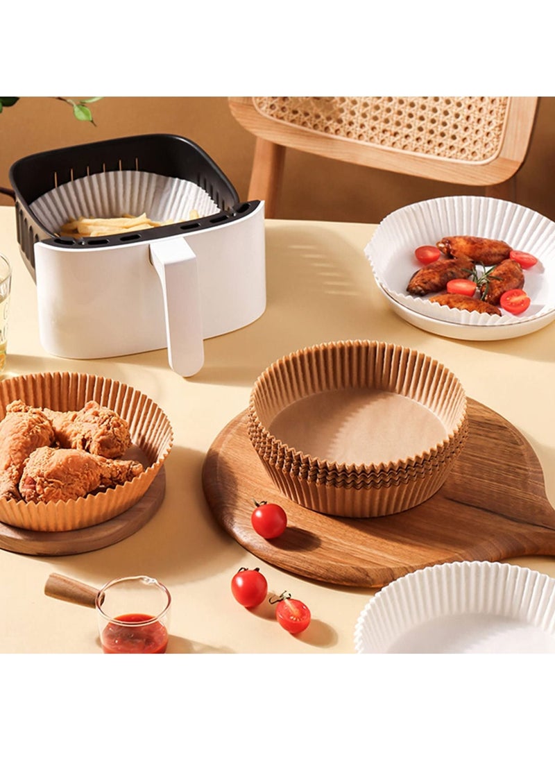 Disposable Paper Liner 100 Pcs Air Fryer Liners Non-stick Parchment Paper for Frying, Baking, Cooking, Roasting and Microwave - Image 5