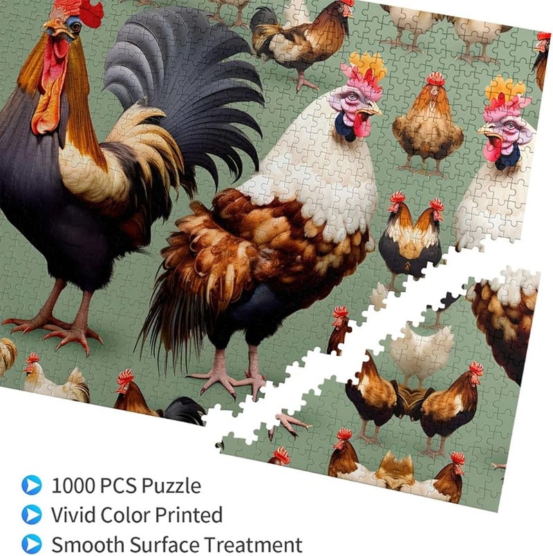 لغز بازل ديك فايا الديك 1000 قطعة للكبار ديكور المنزل 29.5 × 19.7 بوصة - Image 3