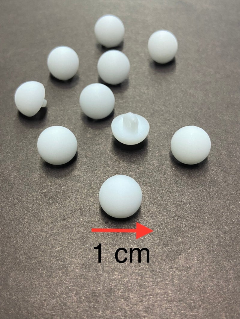 Karan Tuhafiye Karan Haberdashery Matte Pearl Blouse Button, Set of 10, White - Image 4