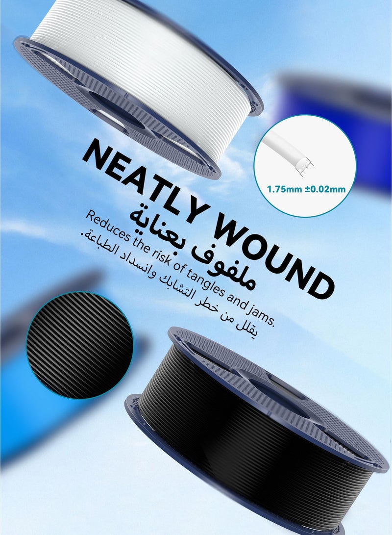 SUNLU PLA 3D Printer Filament PLA Filament 1.75mm, Neatly Wound 3D Printing Filament 1.75mm, Dimensional Accuracy +/- 0.02 mm, Fit Most FDM 3D Printers, 1kg Spool (2.2lbs), Vivid Yellow - Image 5